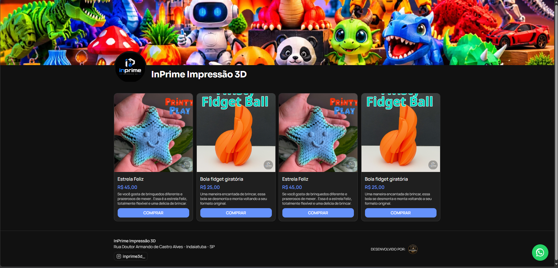 Seu site de vendas